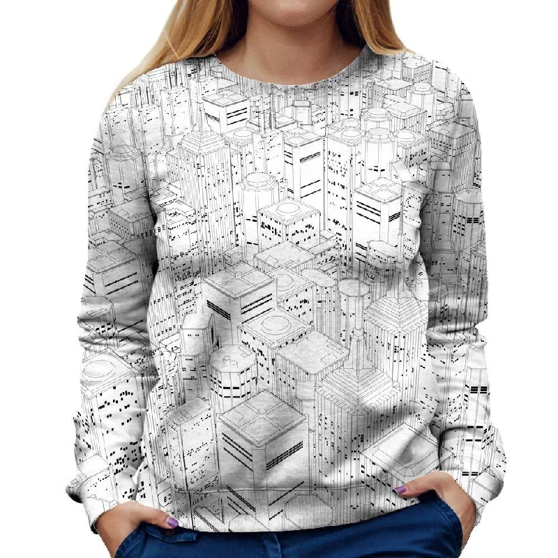 Metropolis Womens Sweatshirt Hoodie Crop Top Short Trendy