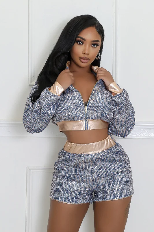 80029P-Sequin Crop Jacket & Shorts Set (4PCS) Anorak Shell Jacket Lightweight Jacket 80029P-Sequin Crop Jacket & Shorts Set (4PCS) Anorak Shell Jacket Lightweight Jacket