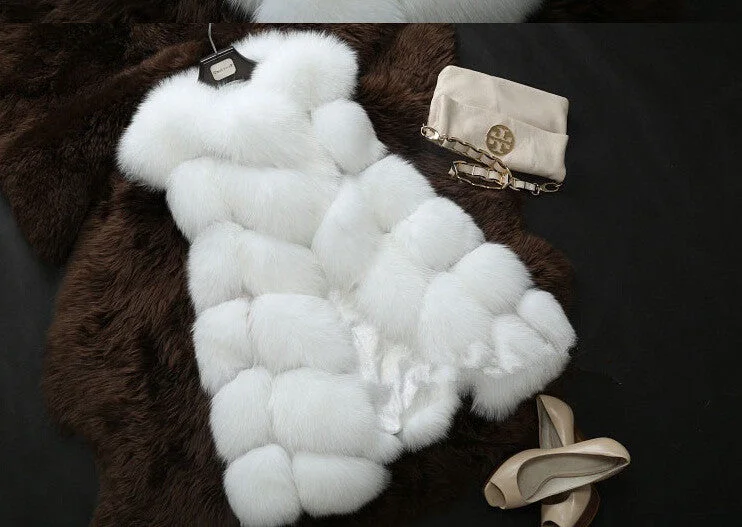 Winter Coat Women Fur Vest With a Pocket High-Grade Faux Fur Coat Leisure Women Fox Fur Long Plaid Tartan Floral Winter Coat Women Fur Vest With a Pocket High-Grade Faux Fur Coat Leisure Women Fox Fur Long Plaid Tartan Floral