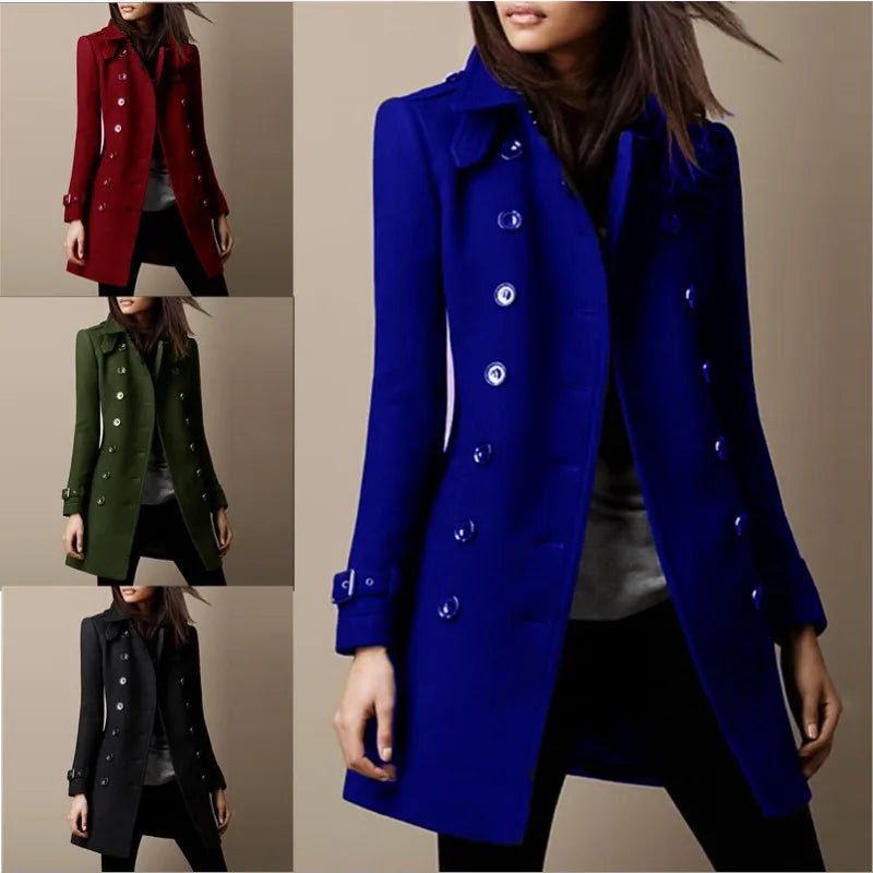 Wear Elegant with Women's Vintage Long Sleeve Coats Herringbone Houndstooth Plaid