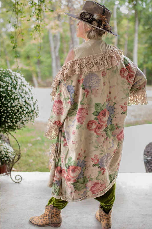 Fields Of Flowers Coat Fleece Down Feather