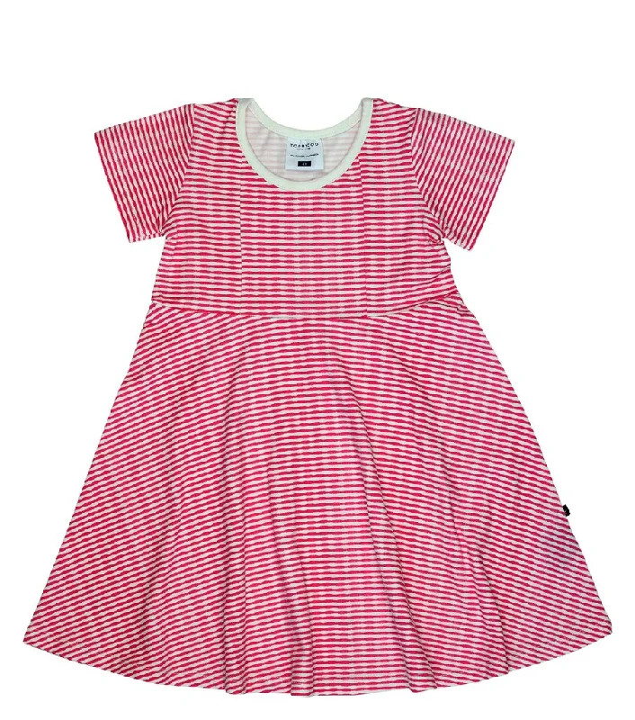 Toobydoo Skater Dress Pink Stripe