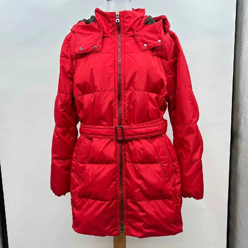 Coach Women's Size XL Red Solid Coat NWT Striped Polka Dot Solid