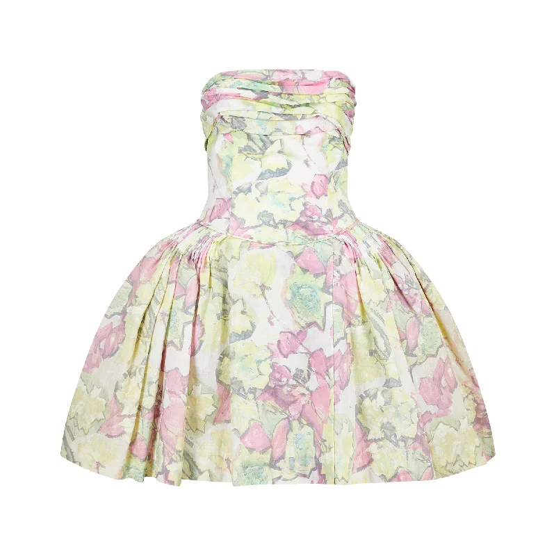 1988 Runway Documented Karl Lagerfeld Floral Marie Antionette Dress
