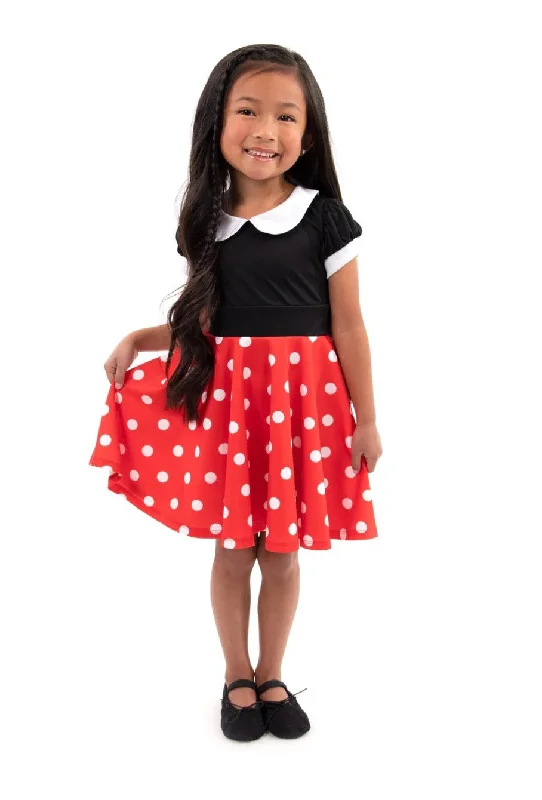 Retro Polka Dot Twirl dress XL