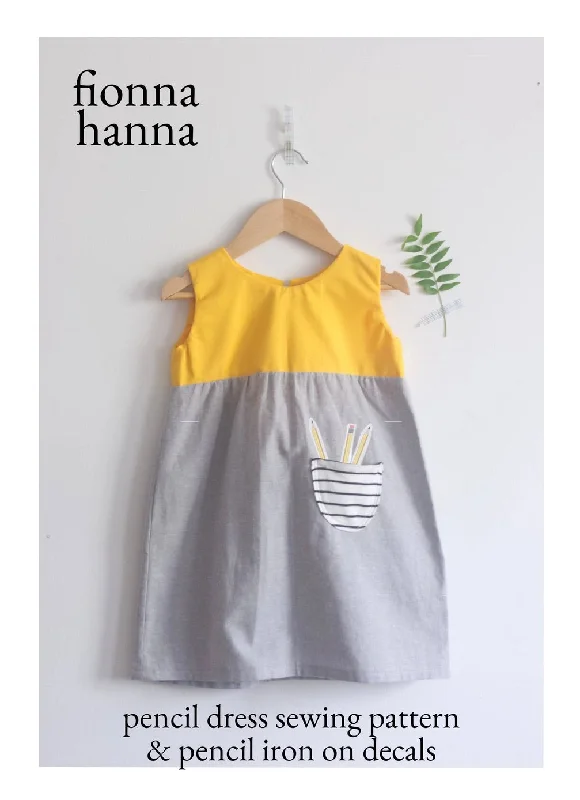 Fionna Hanna Pencil Dress Pattern, kids sizes 1-6 years