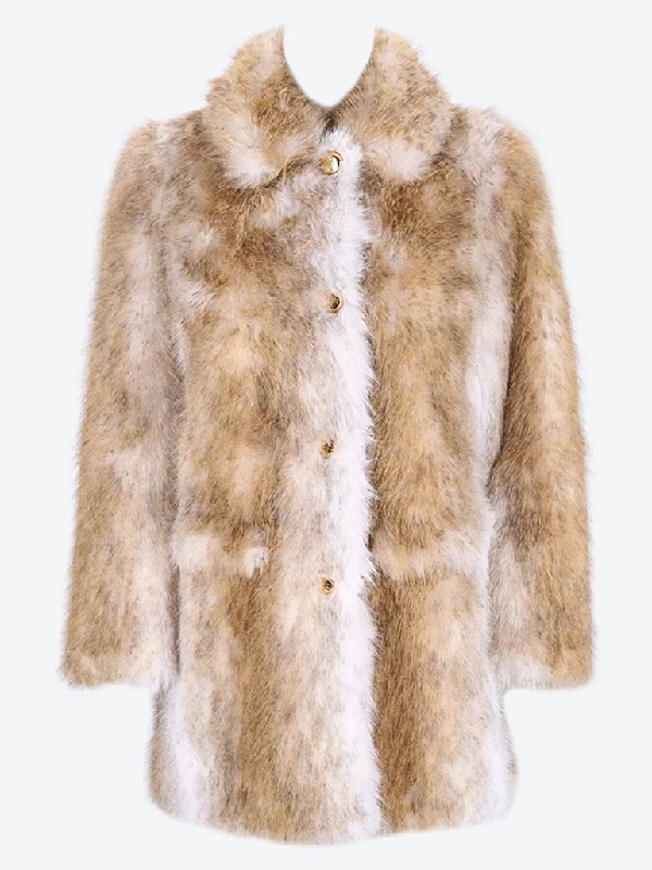Artificial fur coat Trapeze Tunic Caftan