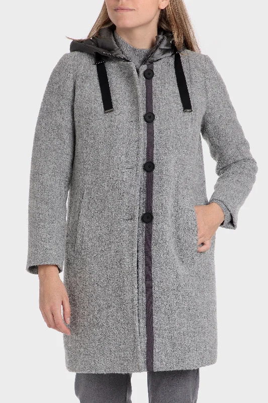 Grey coat Cotton Linen Terry
