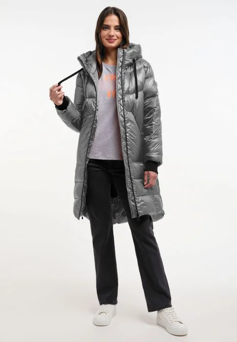 FRIEDA & FREDDIES GREY THERMOLITE COAT Sleeveless Short Sleeve Long Sleeve