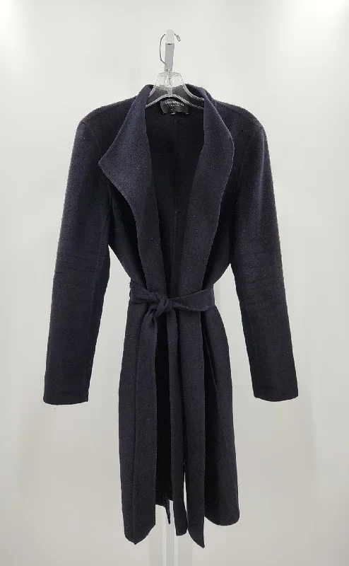 Lafayette 148 Coats (Pre-owned) Lapel Coat Peter Pan Collar Coat Cowl Neck Coat