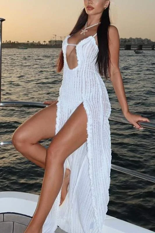 SHEER CAMI LONG DRESS