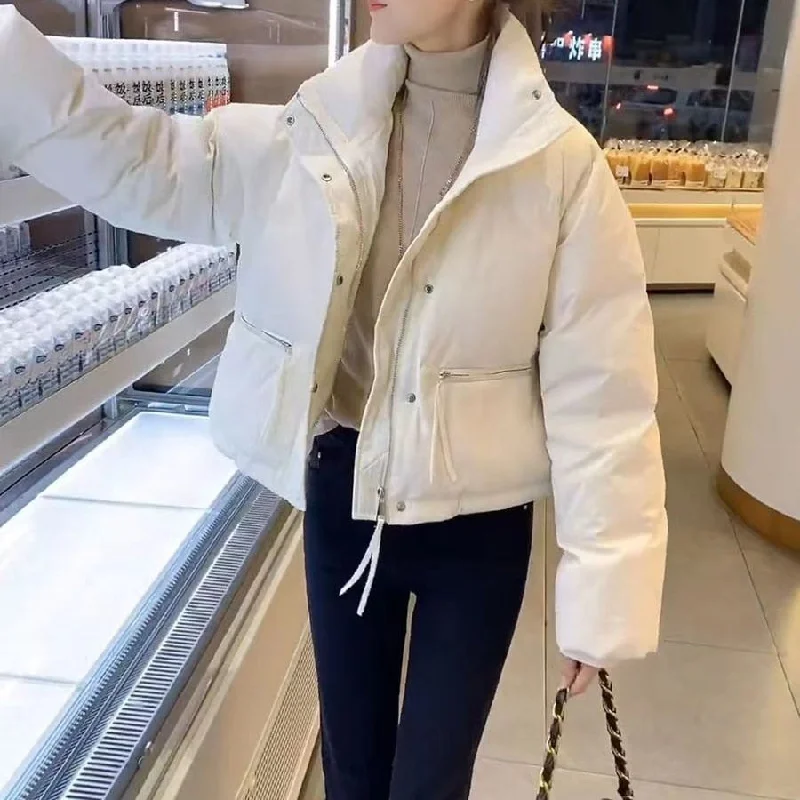 Women's Padded Coat 462086 - XL Peter Pan Collar Cowl Neck Turtleneck