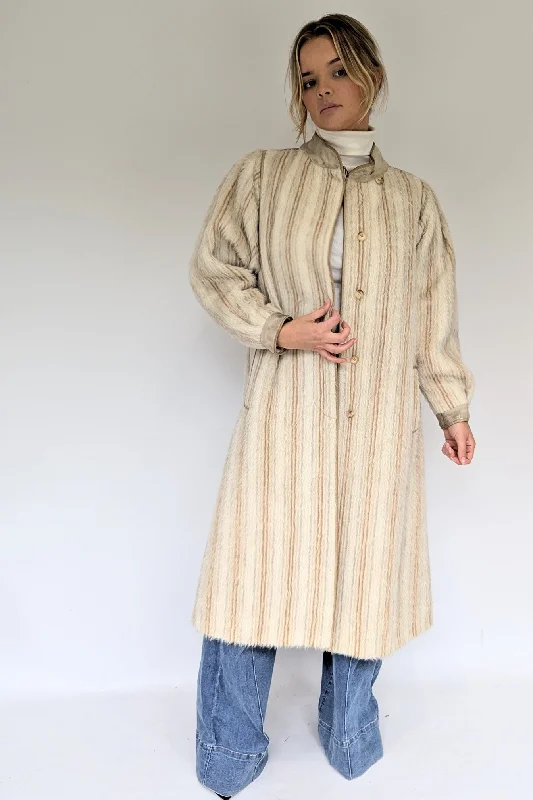 Vintage Alpaca Baccarat Long Coat Coat Overcoat Trench Coat