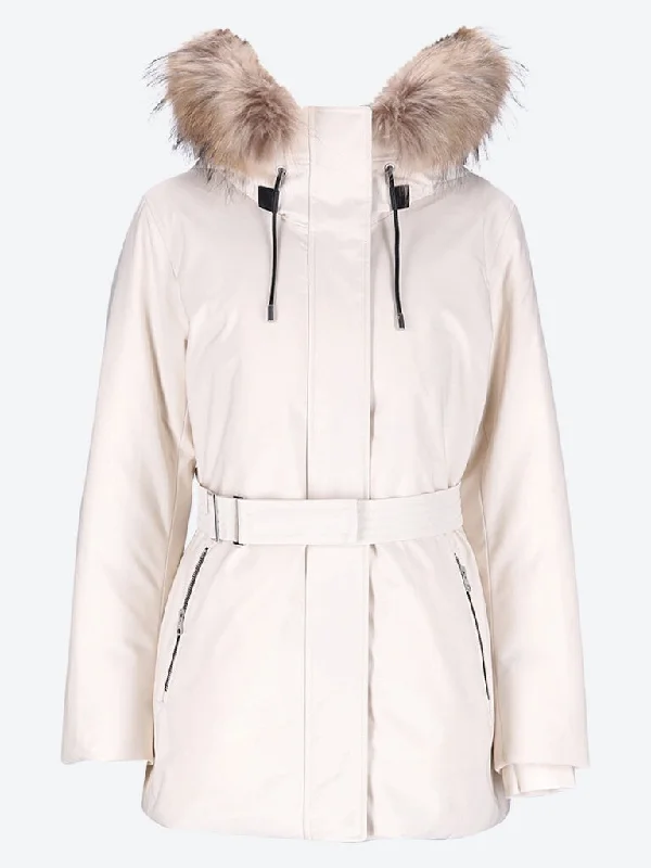 Jeni hooded coat Suede Faux Fur Shearling