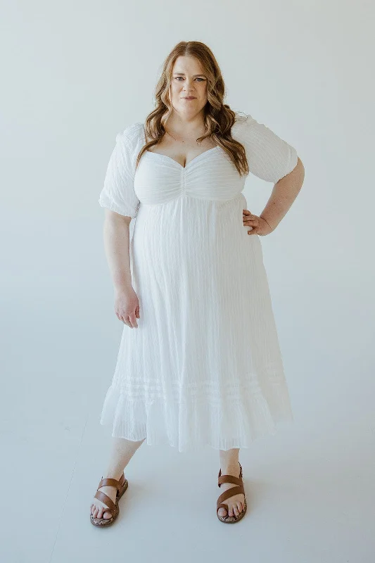 GAUZY STRIPED BABYDOLL DRESS
