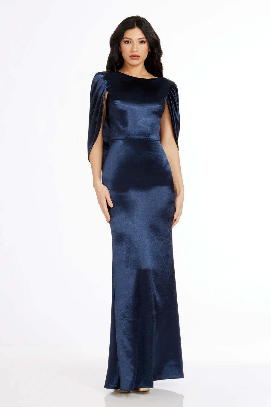 Adina Dress Navy - Dress The Population