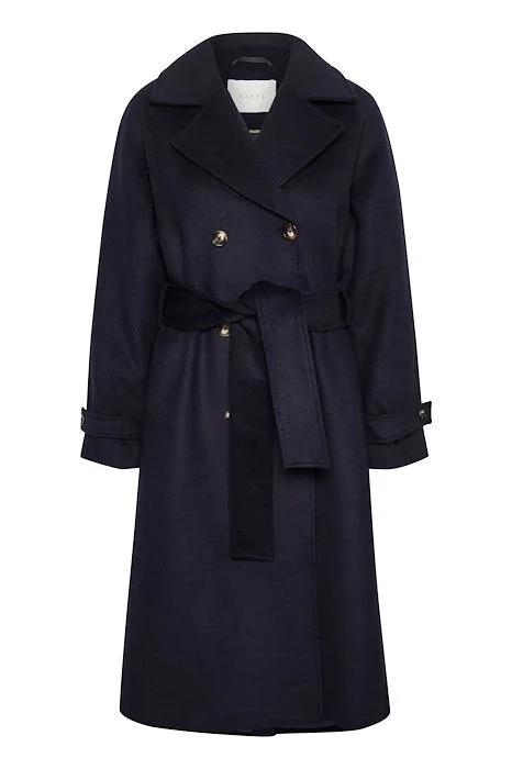 Kaffe Lisette Double Breasted Coat Fleece Down Feather