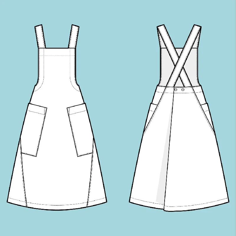 Assembly Line, Apron Dress Pattern, Two Size Ranges, Sweden