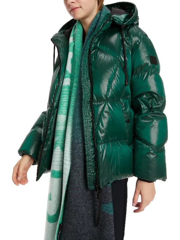 MARC CAIN GREEN COAT Collared Crew Neck Turtle Neck