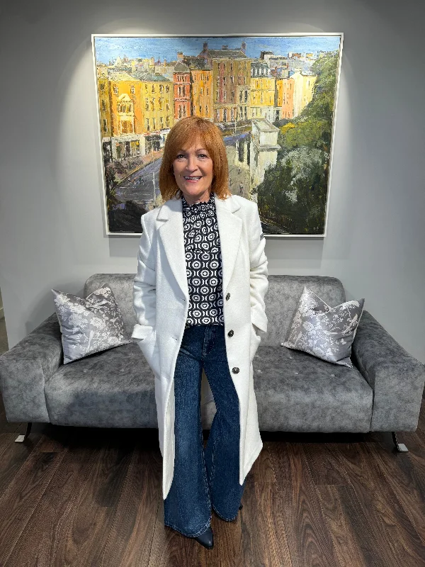 FRIEDA & FREDDIES COAT Pleated Ruffled tiered