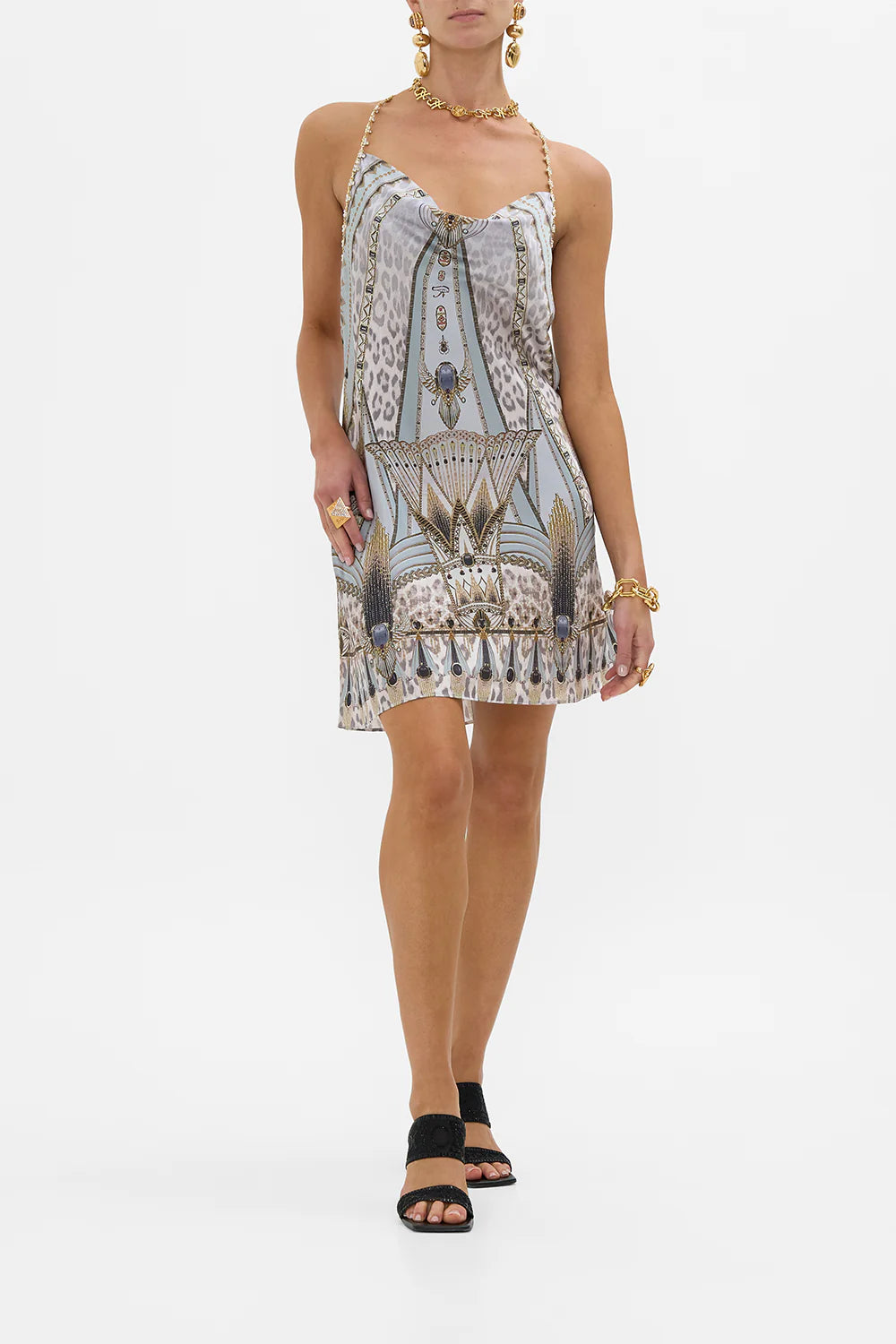 Short Bias Halter Dress The Sahara Starlet - Camilla