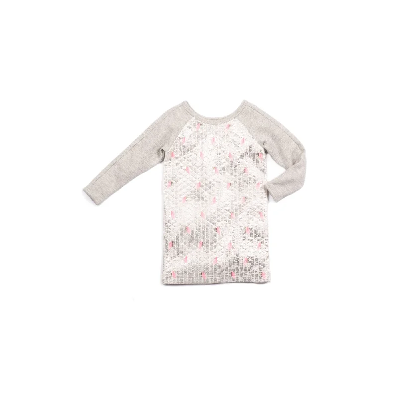 E.G.G. Mari Dress Quilted Gold Pink Grey