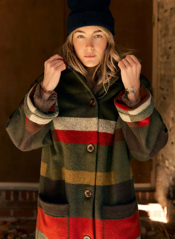 i+w x american woolen blanket coat Knit Woven Fleece
