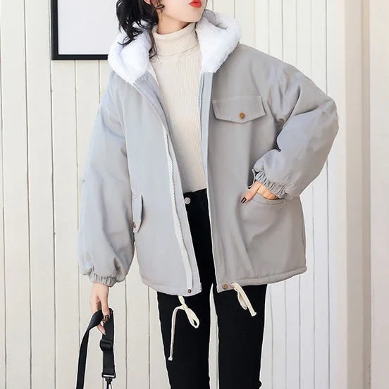 Women's Padded Coat 464193 Fitted Loose Oversized