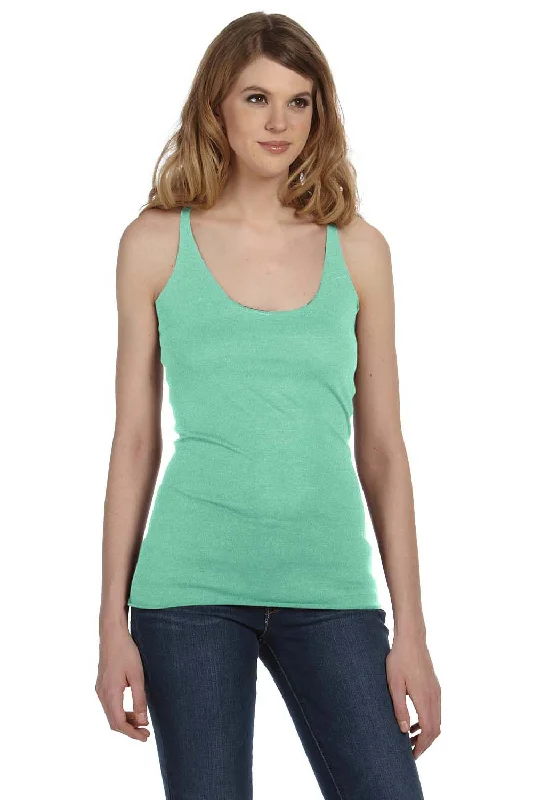 Bella + Canvas Womens Tank Top - Green fitness tank top