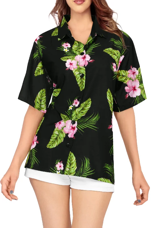 Black Beauty flower and leaves Printed Casual Shirts for Women Notch Collar Peter Pan Collar Cowl Neck Black Beauty flower and leaves Printed Casual Shirts for Women Notch Collar Peter Pan Collar Cowl Neck
