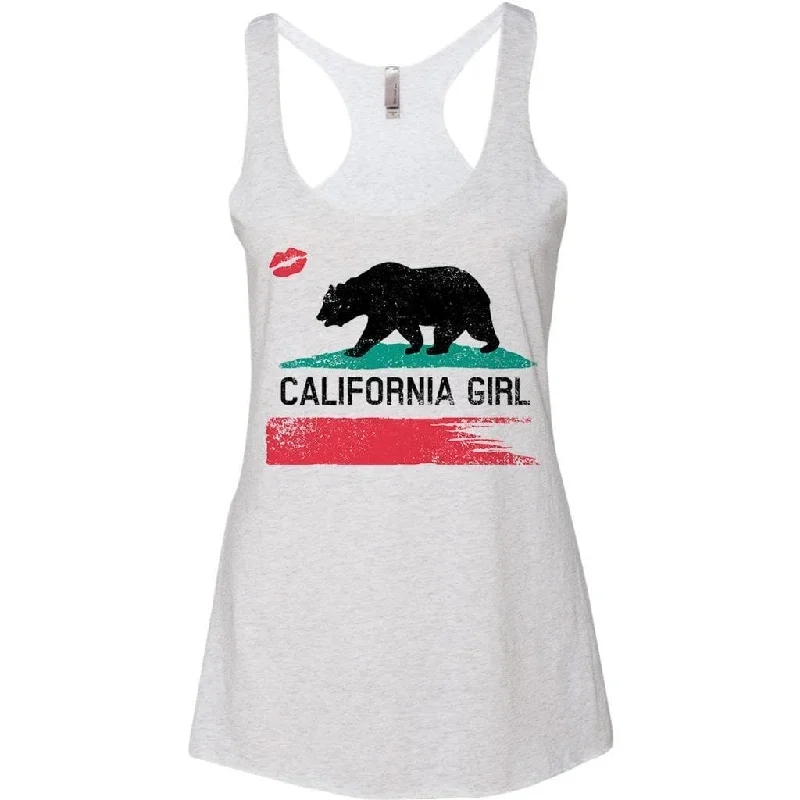 California Girl Heather Racerback Tank lace tank top