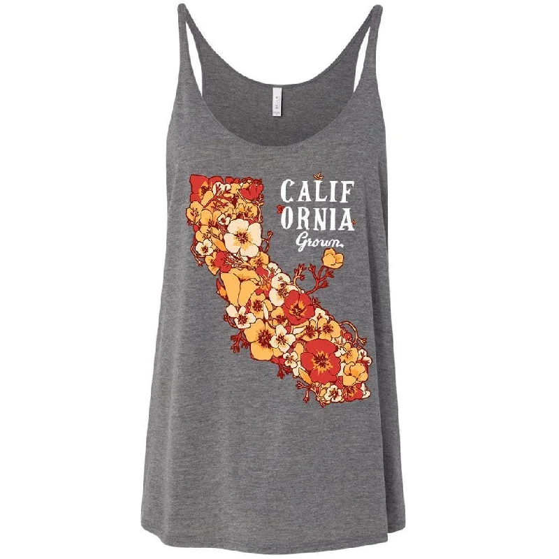 California Grown Flowy grey tank (runs big) relaxed fit tank