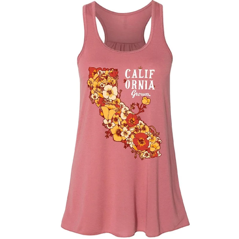 California Grown mauve flowy tank workout tank top