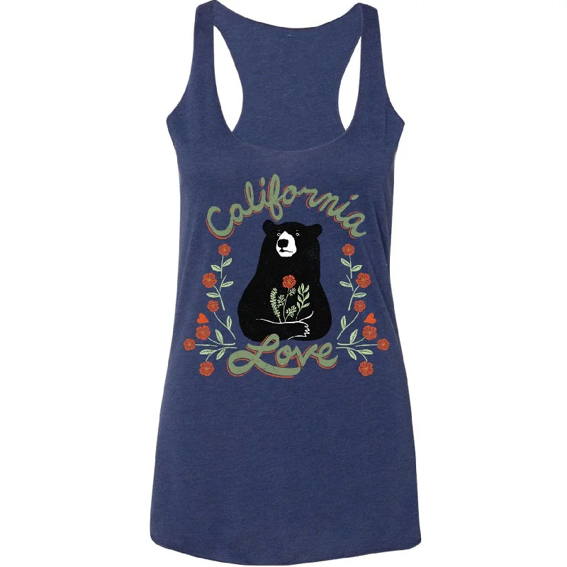 California Love Bear navy tank cropped tank top