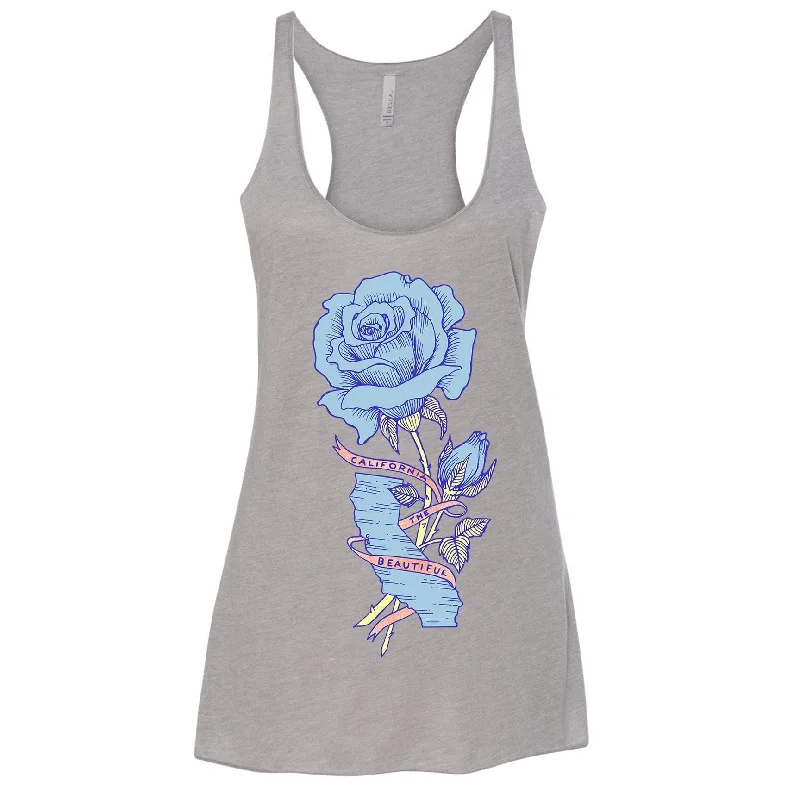 California Rose Racerback Tank peach tank top