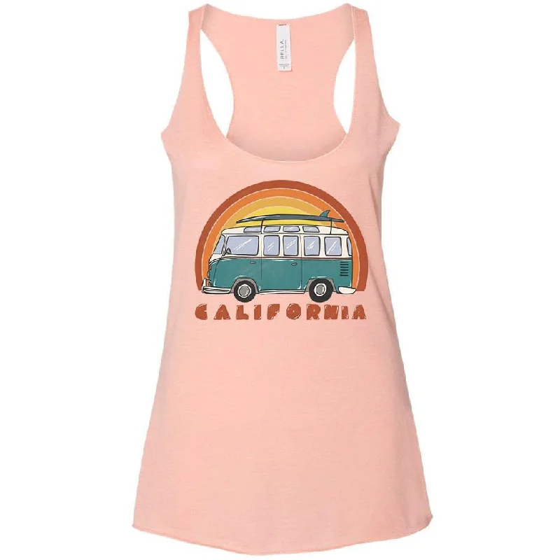 California Surf Van Racerback Tank sequin tank top
