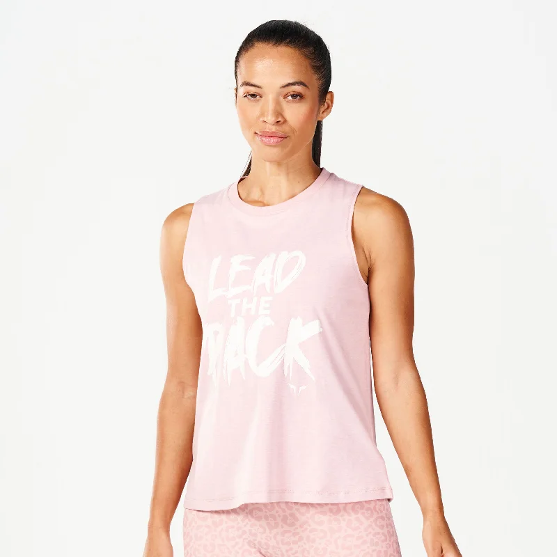 Core Belief Tank Top - Pale Mauve Marl teal tank top