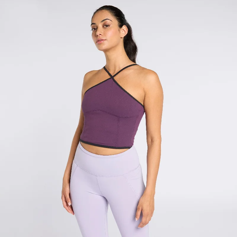 Criss Cross Tank Midnight Plum basic tank top