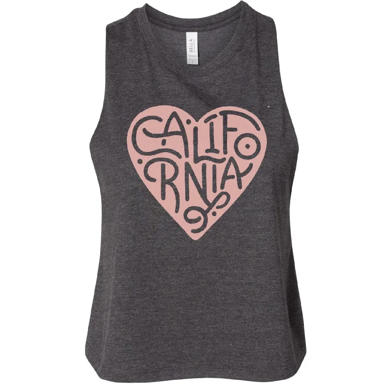 Curvy Heart Cropped Tank white tank top