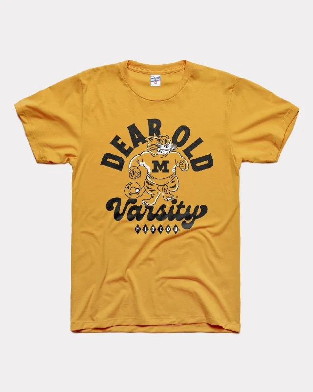 Dear Old Varsity Missouri Tigers Gold T-Shirt Machine Wash Dry Clean Hand Wash