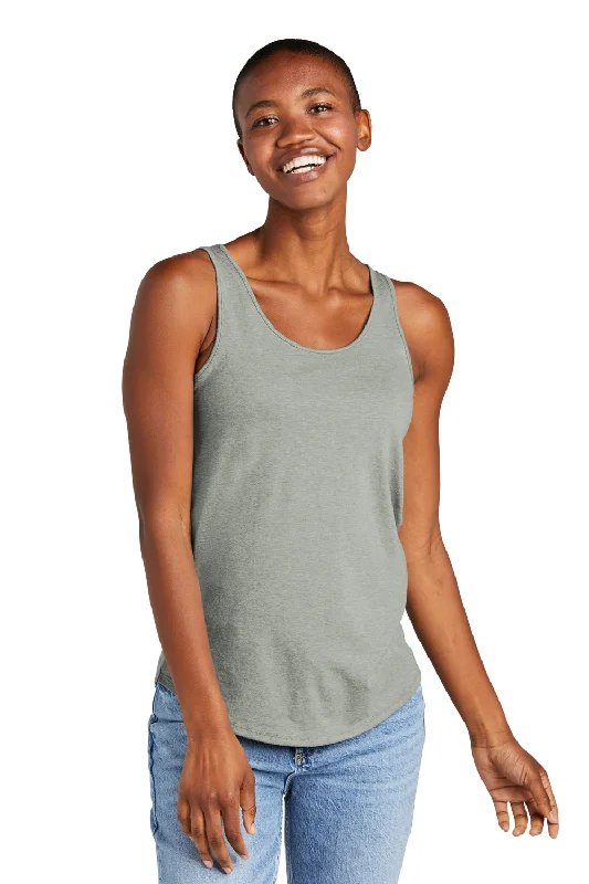District Womens Perfect Tri Relaxed Tank Top - Heather Grey spandex blend tank