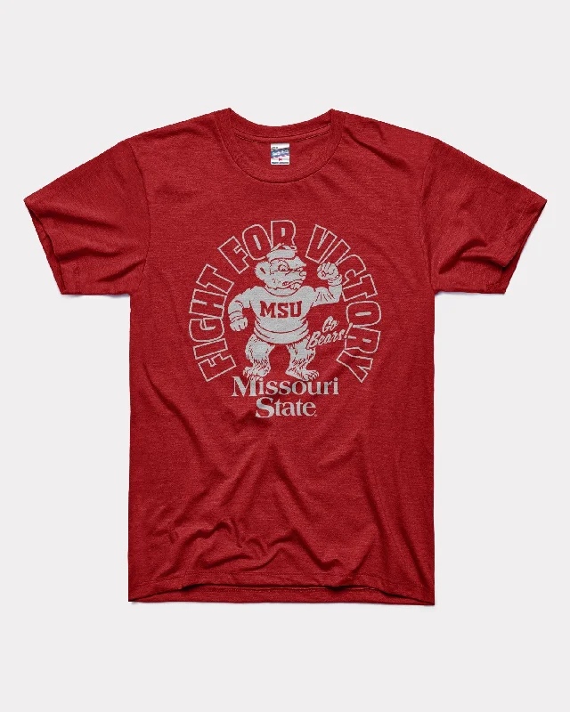 Fight for Victory MSU Cardinal T-Shirt Seamless Knitted Crochet