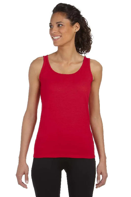 Gildan Womens Softstyle Tank Top - Cherry Red - Closeout lime green tank