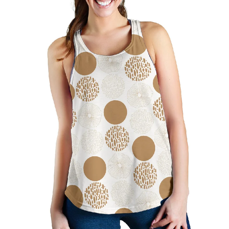 Gold Texture mushroom pattern Women Racerback Tank Top fashionable tank top