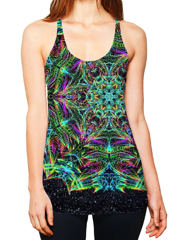 Green Warp Women's Tank sheer tank top