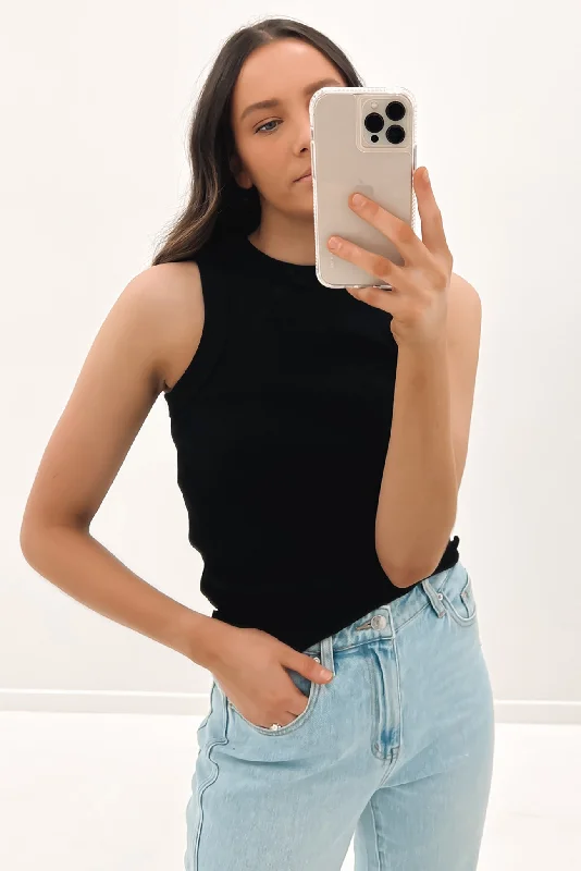 Greta Tank Black bronze tank top