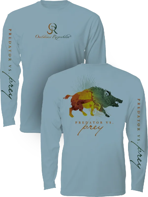 Hog Wild - UPF Performance Shirt (unisex) Silk Blend Satin Velvet
