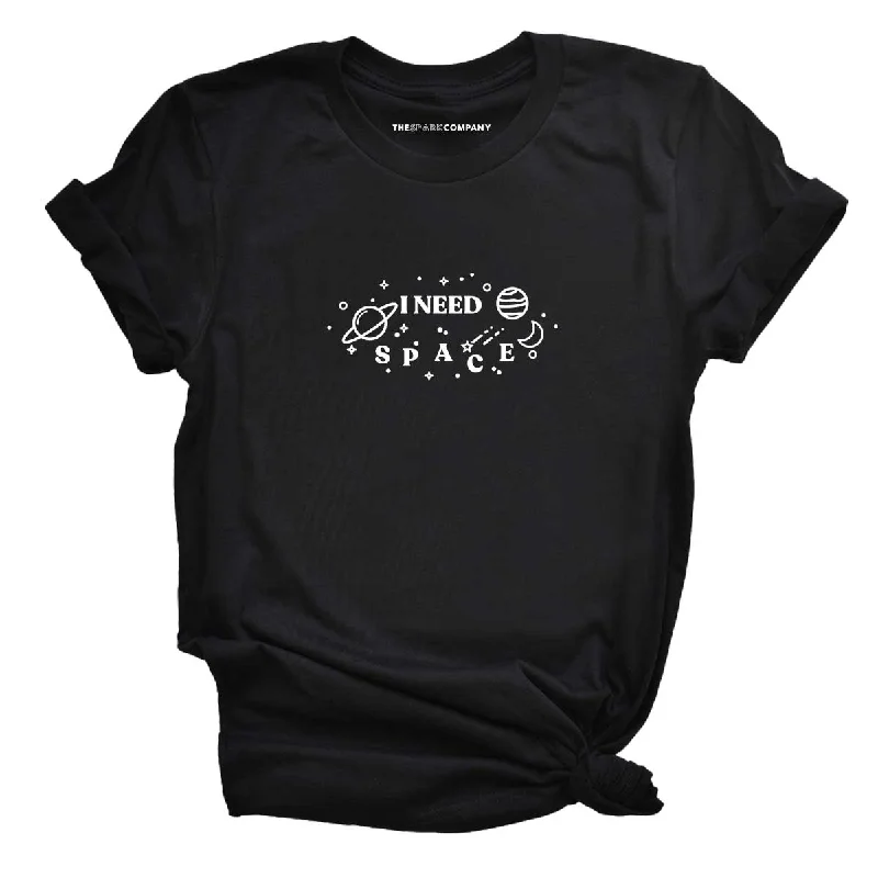 I Need Space Feminist T-Shirt Hooded Caped Shawl Collar