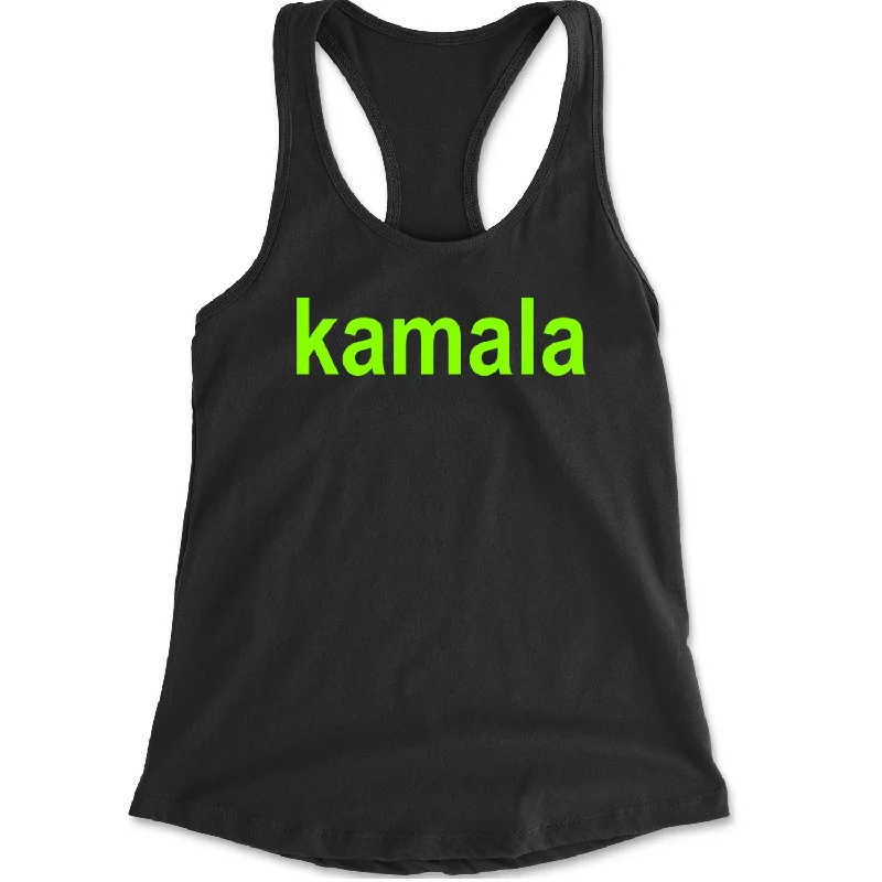 Kamala Bright Green Brat Coconut Tree Racerback Tank Top for Women loose fit tank