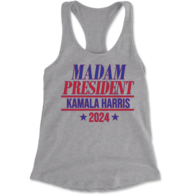 Madam President - Support Kamala Harris For President 2024 Racerback Tank Top for Women breathable tank top